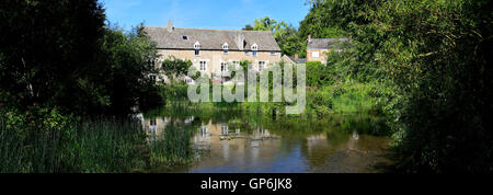 Summer, river Nene valley, Wadenhoe village Mill, Northamptonshire; England; Uk Stock Photo