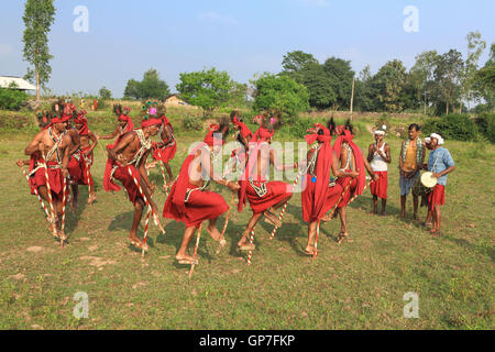 Gendi dance, bastar, chhattisgarh, india, asia Stock Photo