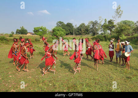 Gendi dance, bastar, chhattisgarh, india, asia Stock Photo