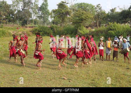 Gendi dance, bastar, chhattisgarh, india, asia Stock Photo