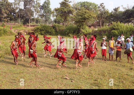 Gendi dance, bastar, chhattisgarh, india, asia Stock Photo