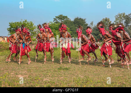 Gendi dance, bastar, chhattisgarh, india, asia Stock Photo