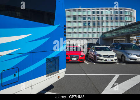 Buses parked at narita international airport, japan Stock Photo