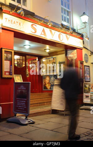 The Savoy Theatre and cinema in the town centre of Monmouth, Monmouthshire, Wales. The Savoy is the oldest theatre site in Wales Stock Photo