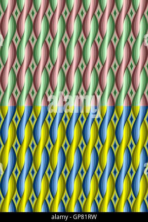Decorative plaits. Stock Vector