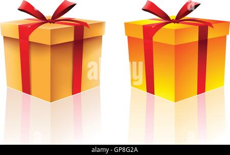 2 gift boxes isolated on a white background Stock Vector