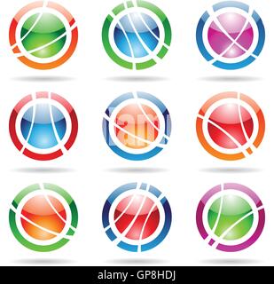 abstract design elements: orbit icons Stock Vector