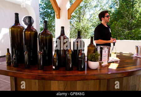 Self-serve wine by the glass wine tasting station inside Heinen's Grocery  Store in downtown Cleveland.Ohio.USA Stock Photo - Alamy