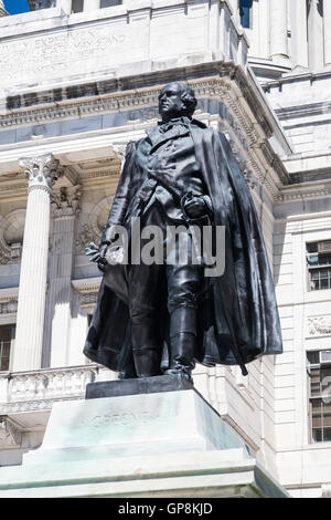 Nathanael Greene Statue at the State House in Providence, Rhode Island, USA Stock Photo