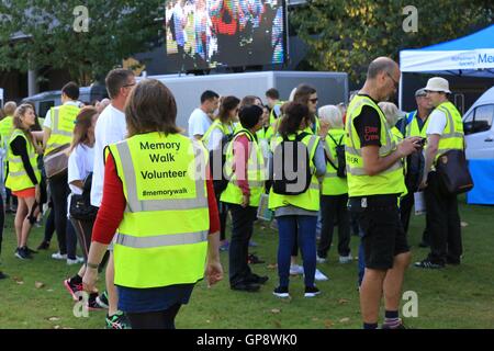 Memory Walk sees thousands of people raising money for a world without dementia across England, Wales and Northern Ireland. Stock Photo