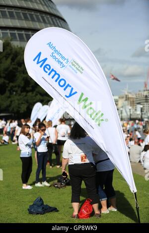 Memory Walk sees thousands of people raising money for a world without dementia across England, Wales and Northern Ireland. Stock Photo