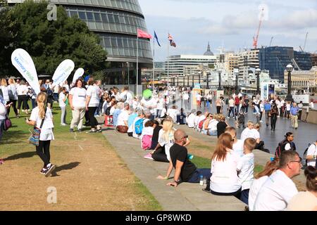 Memory Walk sees thousands of people raising money for a world without dementia across England, Wales and Northern Ireland. Stock Photo