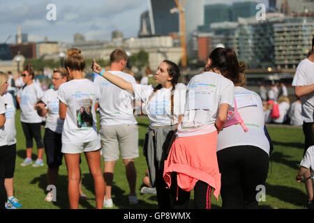 Memory Walk sees thousands of people raising money for a world without dementia across England, Wales and Northern Ireland. Stock Photo