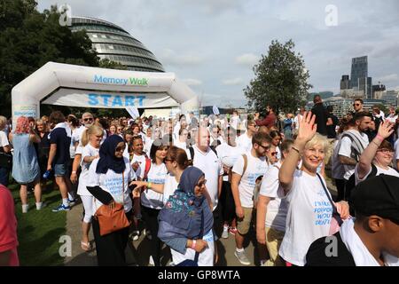 Memory Walk sees thousands of people raising money for a world without dementia across England, Wales and Northern Ireland. Stock Photo