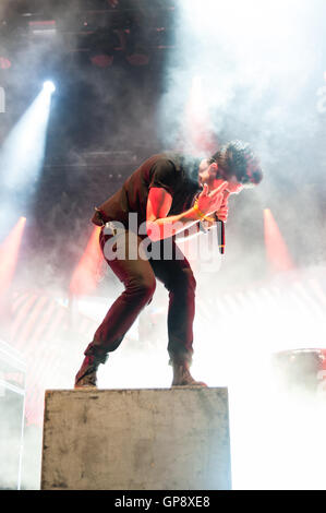 Portmeirion, Wales, UK. 2nd September, 2016. Bastille performing at Festival No.6 in Portmeirion, Wales Credit:  Ken Harrison/Alamy Live News Stock Photo