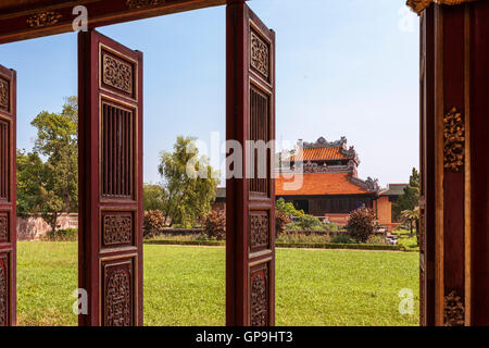 Royal Library or Emperor's Reading Room (Thai Binh Lau), Forbidden Purple City, Hue, Viet Nam Stock Photo