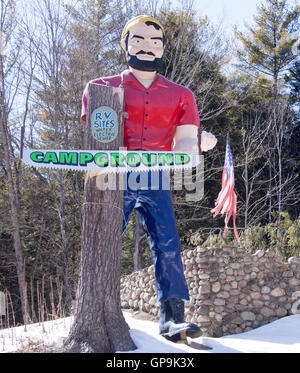 Paul Bunyan Lumberjack Muffler Man in Lake Vanare New York Stock Photo