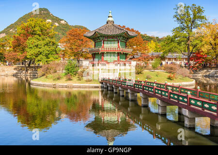 Autumn of Gyeongbokgung Palace in Seoul ,Korea. Stock Photo