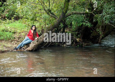 The image of Girl at Mahabaleshwar, hill station, Maharshtra, India Stock Photo