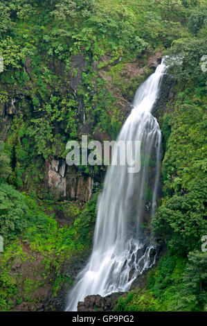 The image of Thoseghar waterfall in Satara, Maharashtra, western ghats, monsoon, India Stock Photo