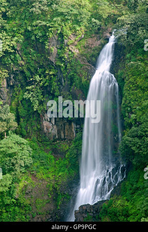 The image of Thoseghar waterfall in Satara, Maharashtra, western ghats, monsoon, India Stock Photo