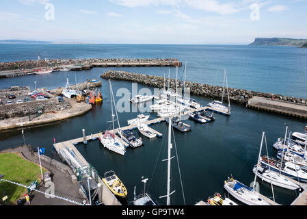 Ballycastle harbour and marina, Northern Ireland. Stock Photo