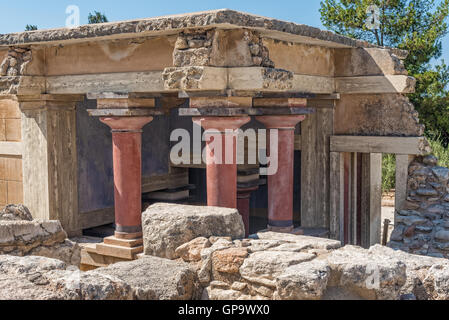 Knossos, Cnossos palace, also Knossus Cnossus, museum in Crete, Greece Stock Photo