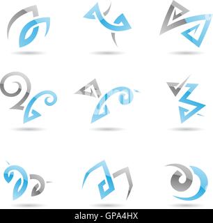 Vector illustration of Swirly Abstract Line graphics Stock Vector