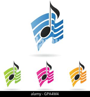 EPS Vector illustration of a musical note Stock Vector