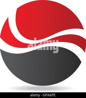 Red round logo icon and design element Stock Vector Image & Art - Alamy