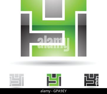Vector illustration of abstract icons based on the letter Y Stock Vector