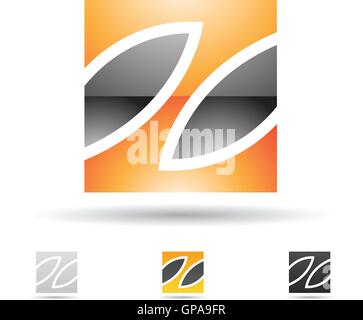 Vector illustration of abstract icons based on the letter Z Stock Vector