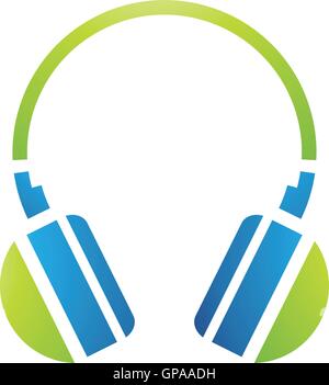 Illustration of PC Accessories Headphones Icon isolated on a white background Stock Vector