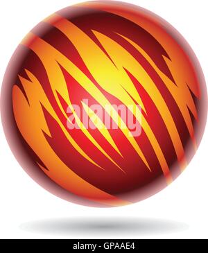 Red Magic Sphere Red magic fantasy sphere. Crystal ball with glowing sparkles and ...