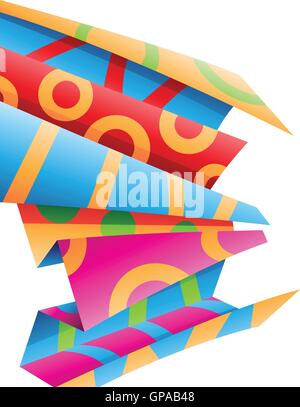 Stock Illustration of colorful folded wrapping paper Stock Vector