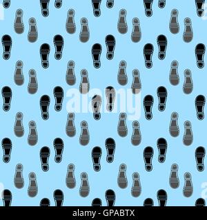 Clean Shoe Imprints Seamless Pattern Stock Vector