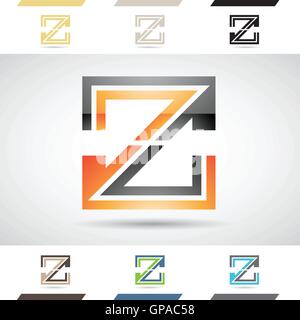 Design Concept of Colorful Stock Logos Icons and Shapes of Letter Z, Vector Illustration Stock Vector