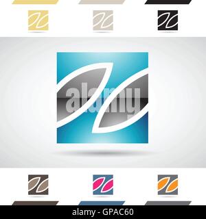 Design Concept of Colorful Stock Logos Icons and Shapes of Letter Z, Vector Illustration Stock Vector