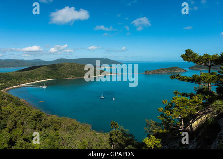 Aerial photo of South Molle Island in the Whitsunday Islands, Queensland, Australia Stock Photo