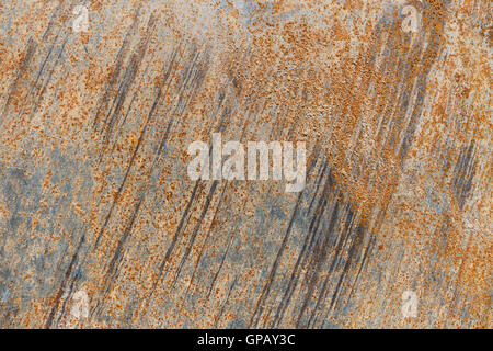 Metal plate with grinding marks and rust Stock Photo