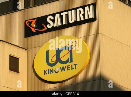 Saturn UCI Cinema at Hurth Park shopping centre precinct in the Hurth area in the city of Cologne Koln  North Rhine-Westphalia Germany EU 2015 Stock Photo