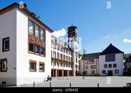 Rathaus und Marktplatz in Worms, Rhein, Rheinland-Pfalz Stock Photo