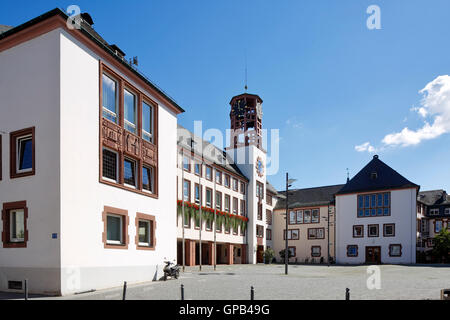 Rathaus und Marktplatz in Worms, Rhein, Rheinland-Pfalz Stock Photo