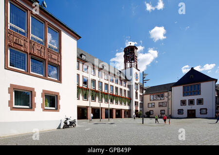 Rathaus und Marktplatz in Worms, Rhein, Rheinland-Pfalz Stock Photo