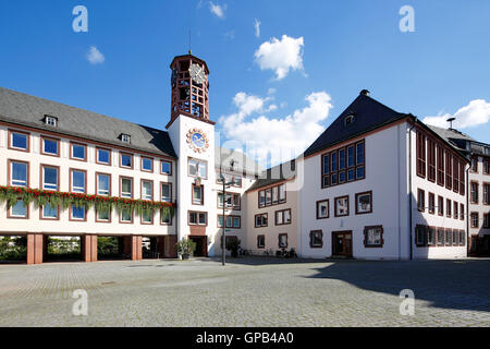 Rathaus und Marktplatz in Worms, Rhein, Rheinland-Pfalz Stock Photo