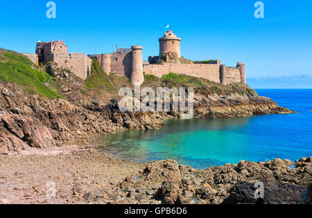 Fort La Latte castle on Cote de Granite Rose, Brittany, France Stock Photo