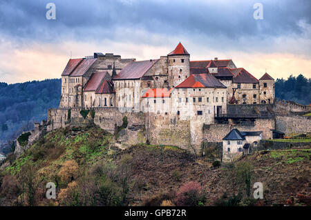 Historical castle Burghausen is the longest castle in Europe, Bavaria, Germany Stock Photo