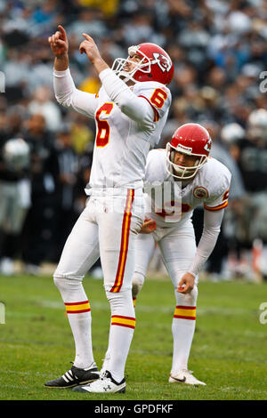 Kansas City Chiefs place-kicker Harrison Butker (7) walks off the field ...