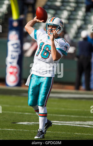 Miami Dolphins quarterback Tyler Thigpen (16) in the fourth quarter of ...