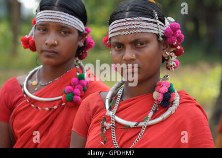 Muria adivasi tribe tribal woman dance dancer, Jagdalpur, Bastar ...